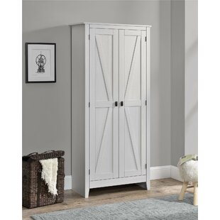 White storage deals with doors